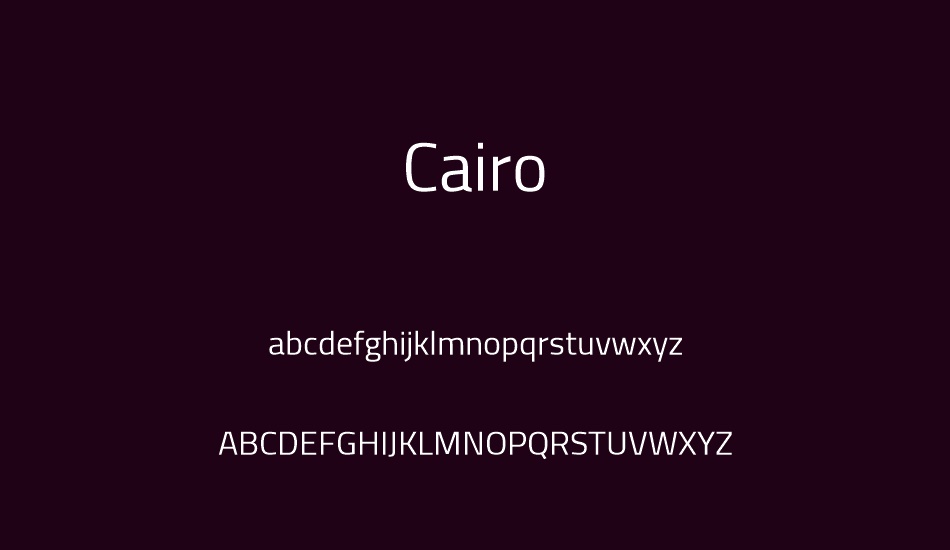 cairo font