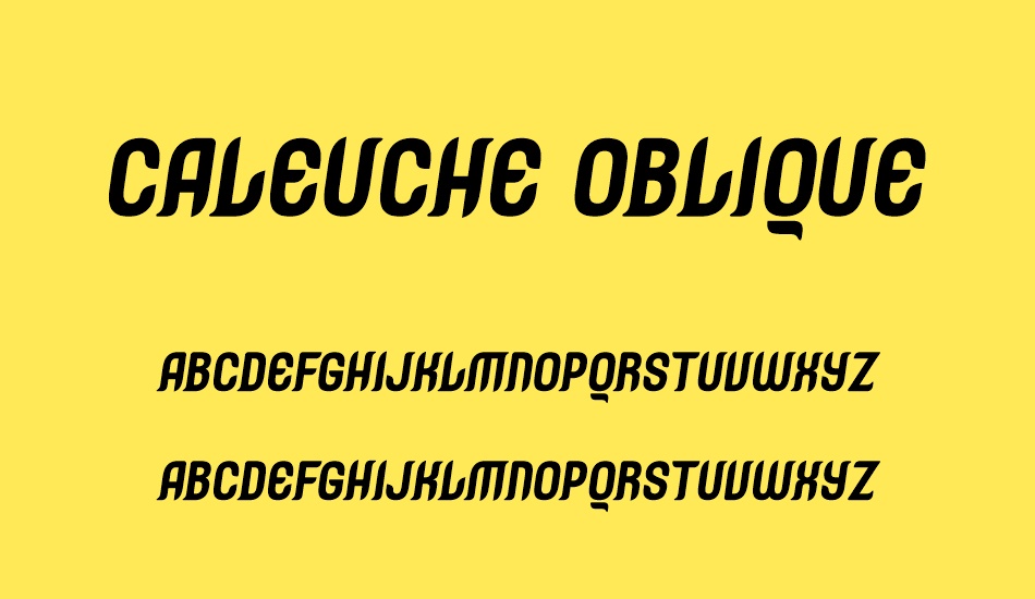 caleuche-oblique font