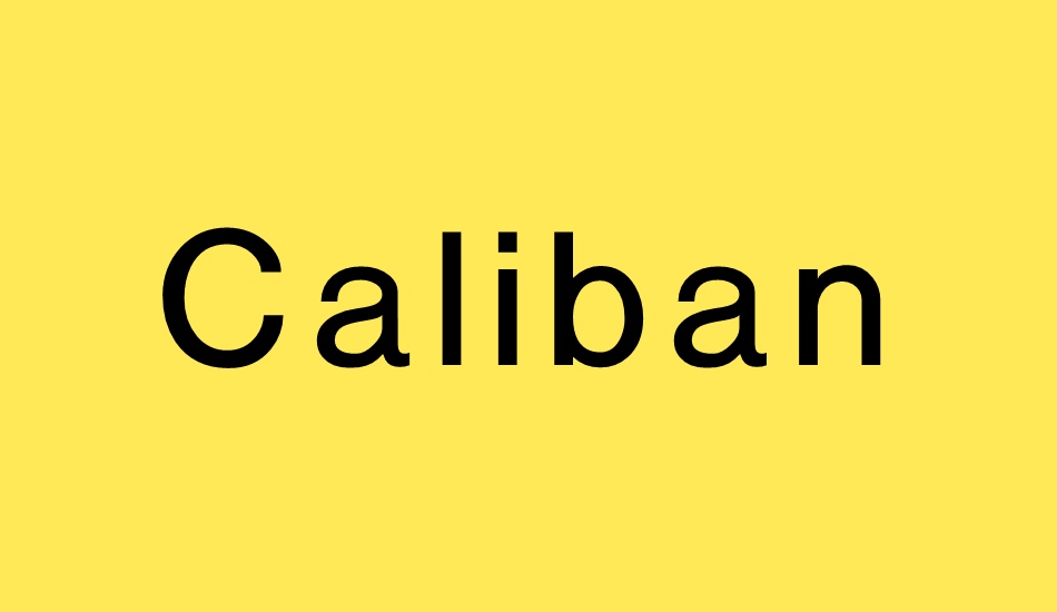 caliban font big