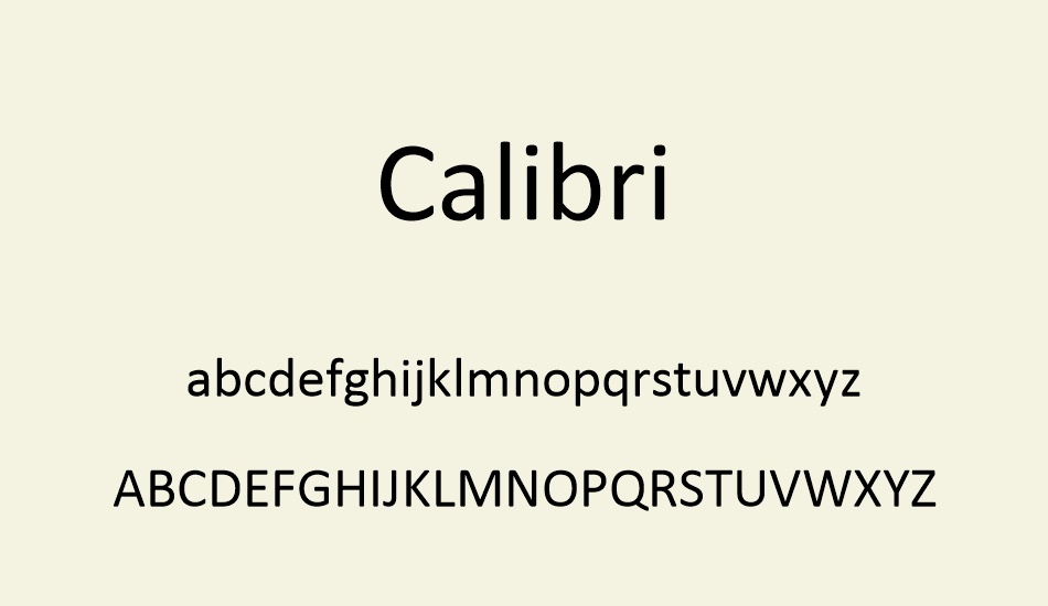 calibri font
