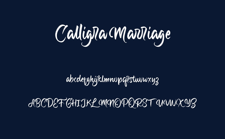 Calligra Marriage font