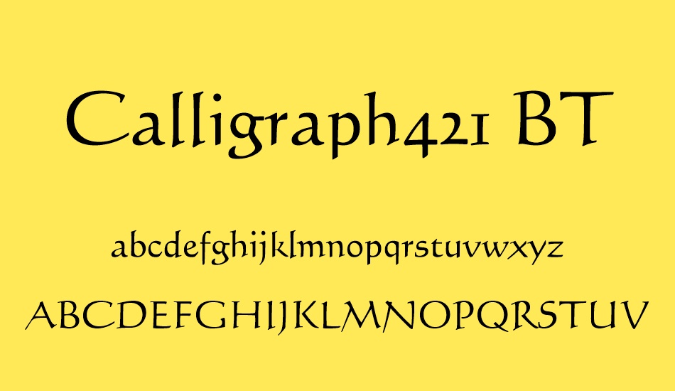 calligraph421-bt font
