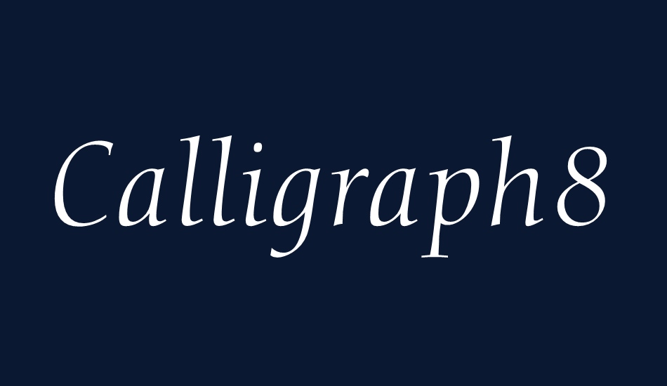 calligraph810-bt font big