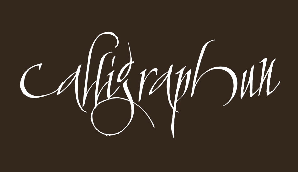 calligraphunk font big