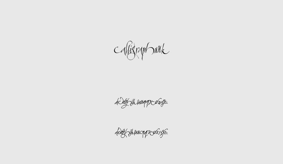 calligraphunk font