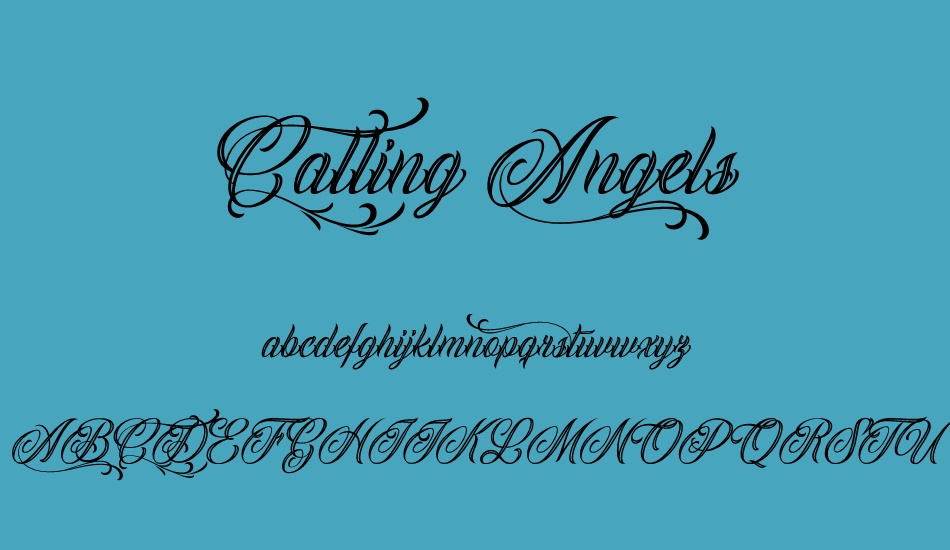 calling-angels-personal-use font