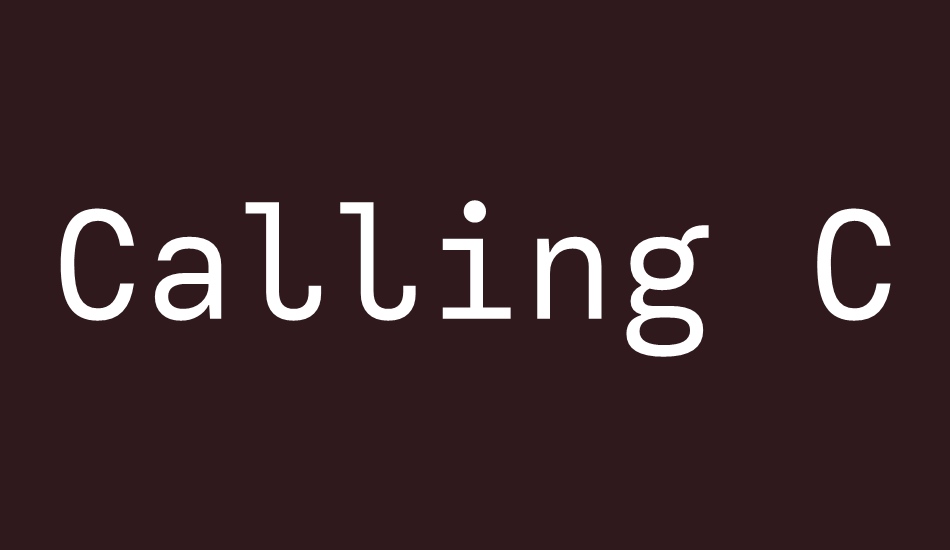 calling-code font big