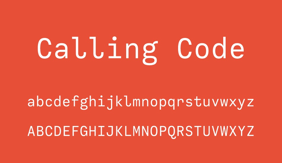 calling-code font