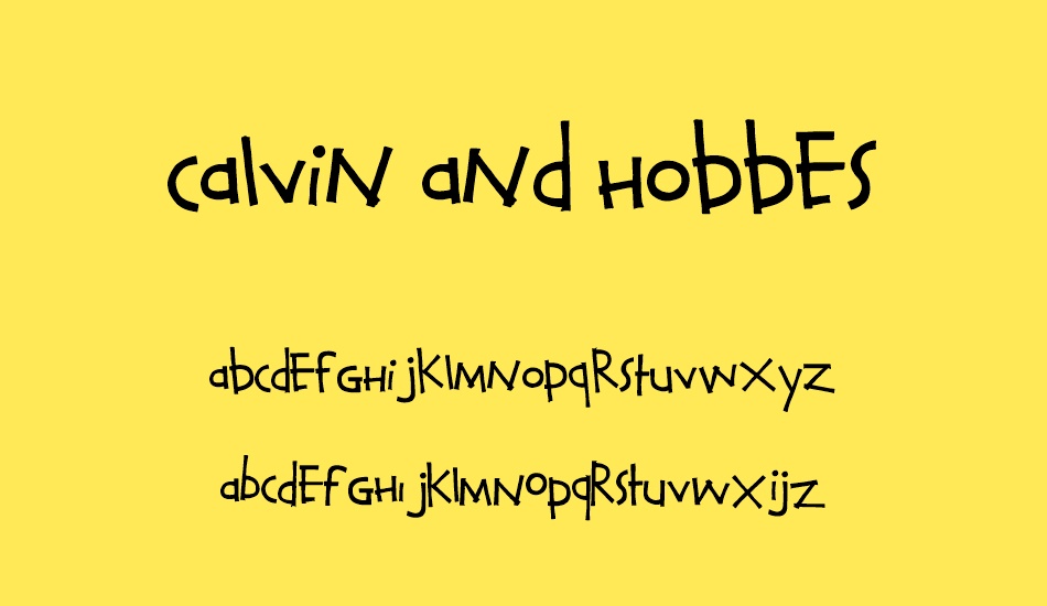 calvin-and-hobbes font