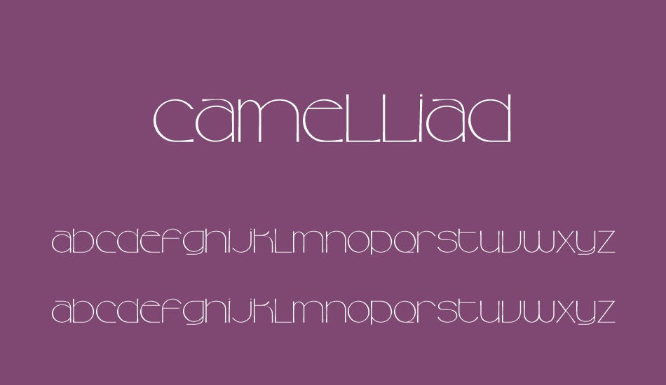camelliad font