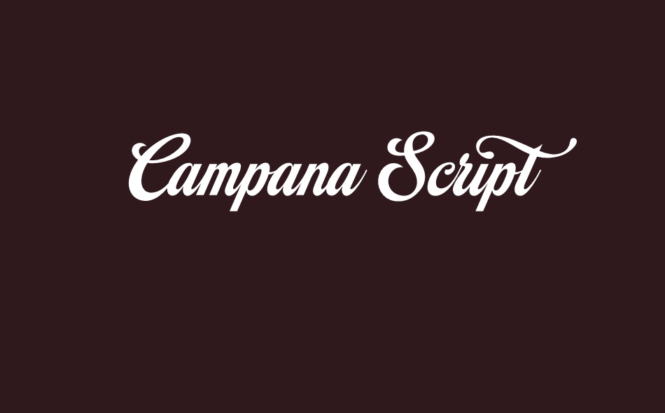 Campana Script font big