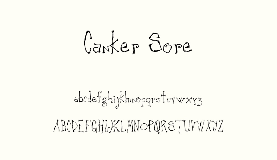 canker-sore font