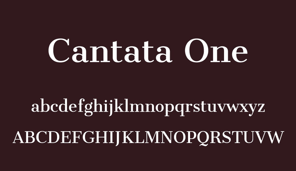 cantata-one font