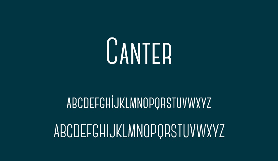 canter font