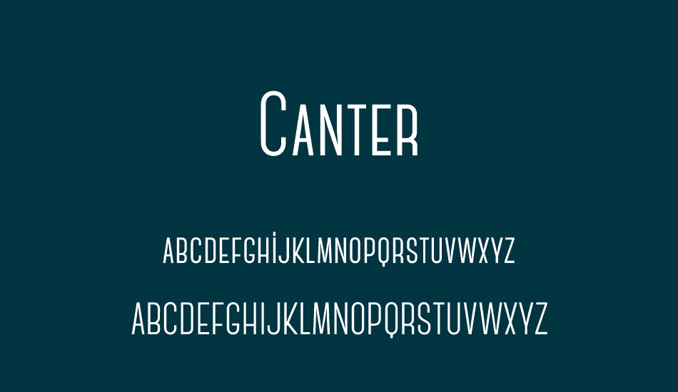 canter font