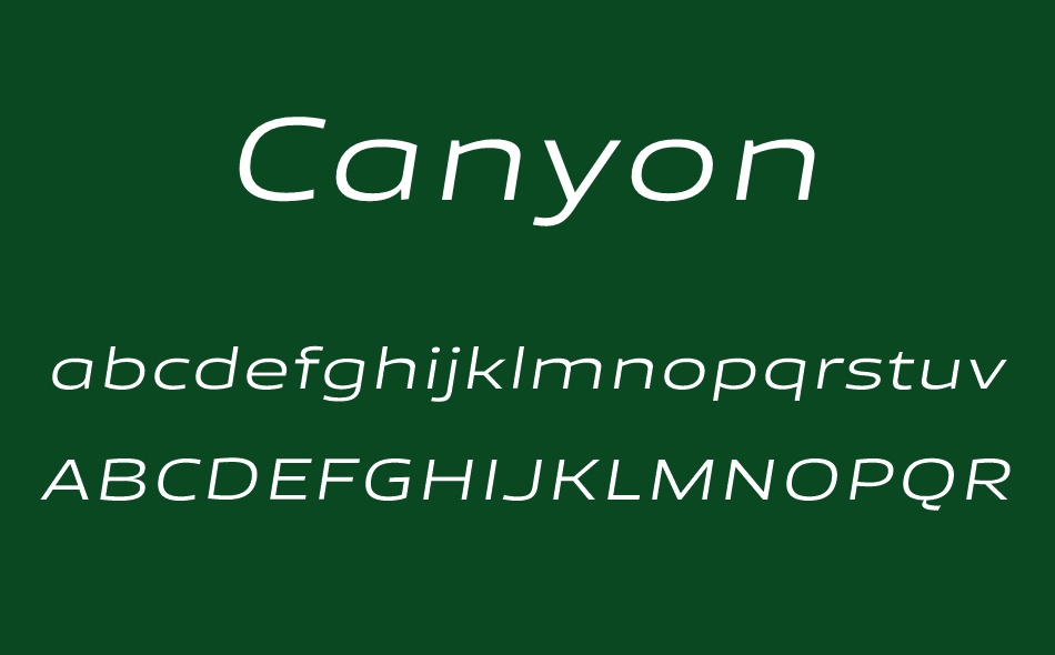 Canyon font