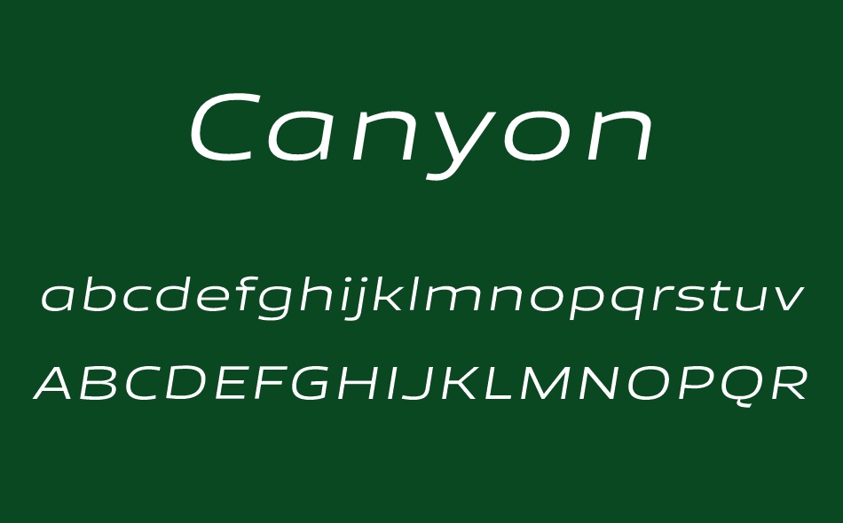 Canyon font