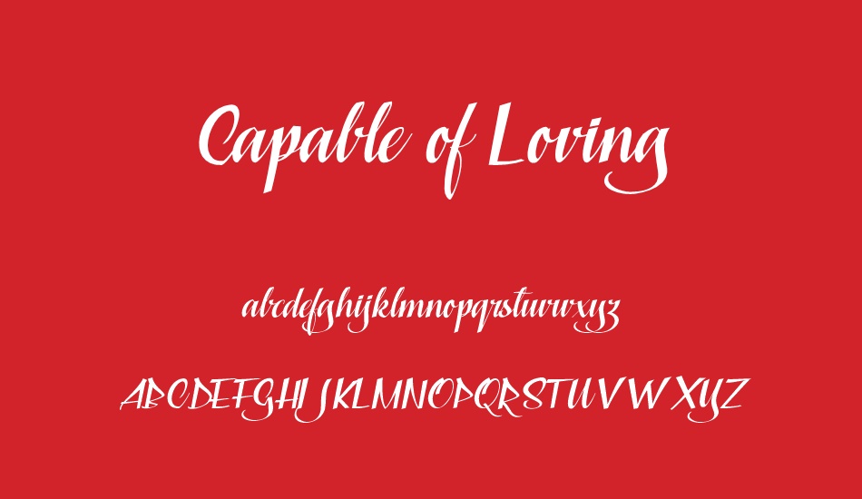 capable-of-loving-personal-use font