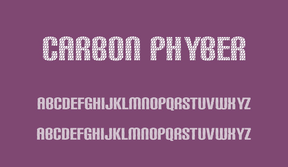 carbon-phyber font