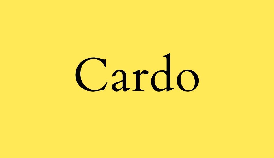 cardo font big