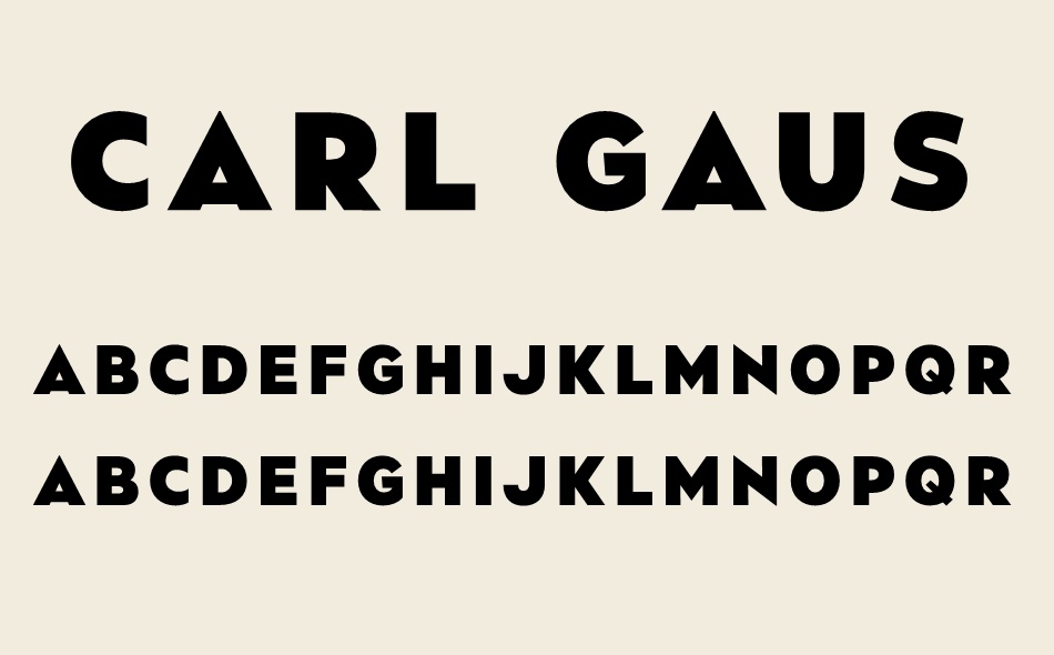 Carl Gauss font