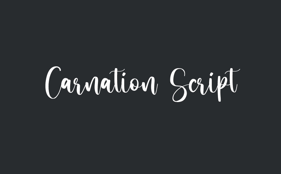 Carnation Script font big