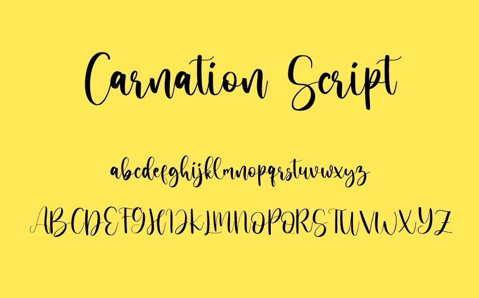 Carnation Script font