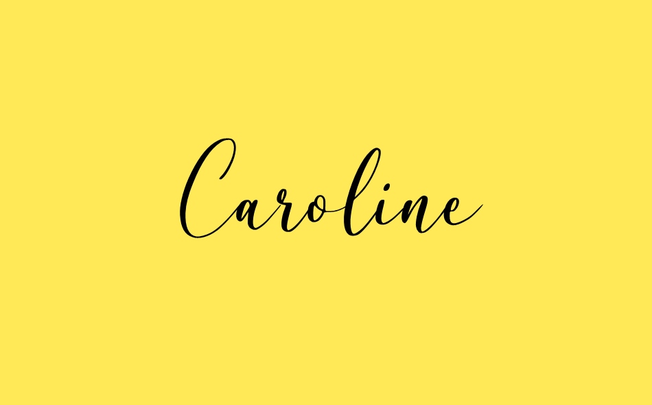 Caroline font big