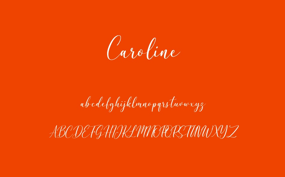 Caroline font