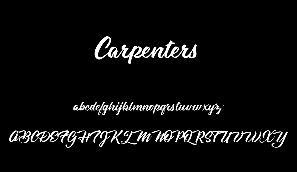 carpenters-personal-use font