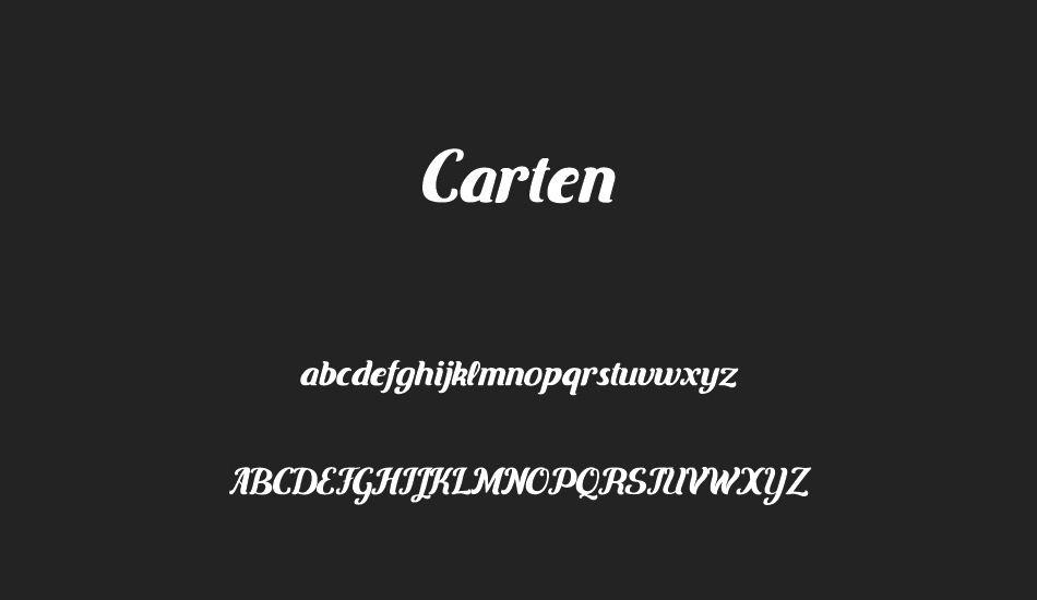 carten font