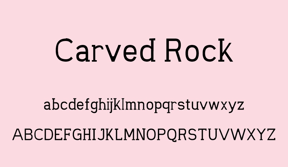 carved-rock font