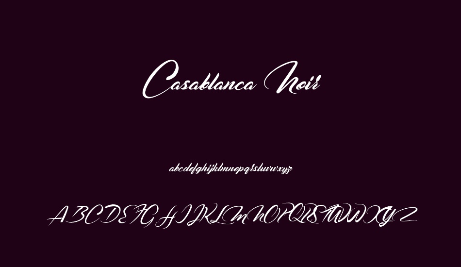 casablanca-noir-personal-use font