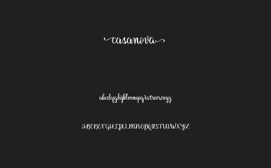 Casanova font