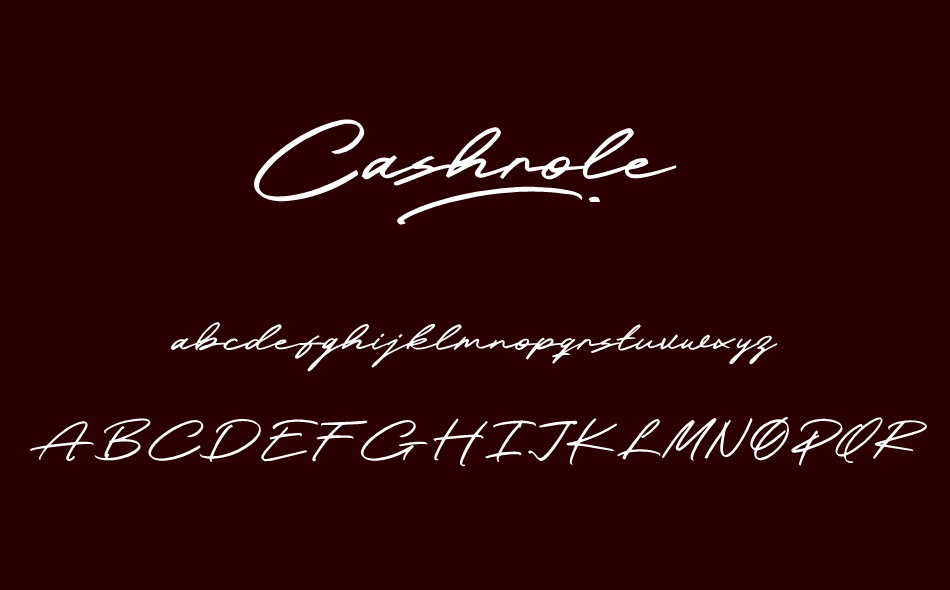 Cashrole font