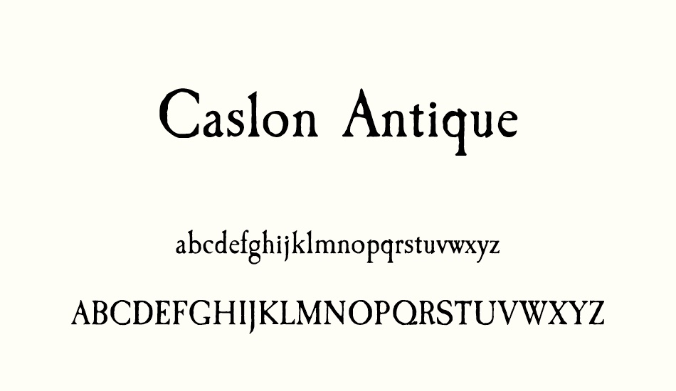 antique caslon font antique caslon font