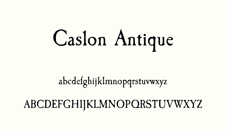 antique caslon font