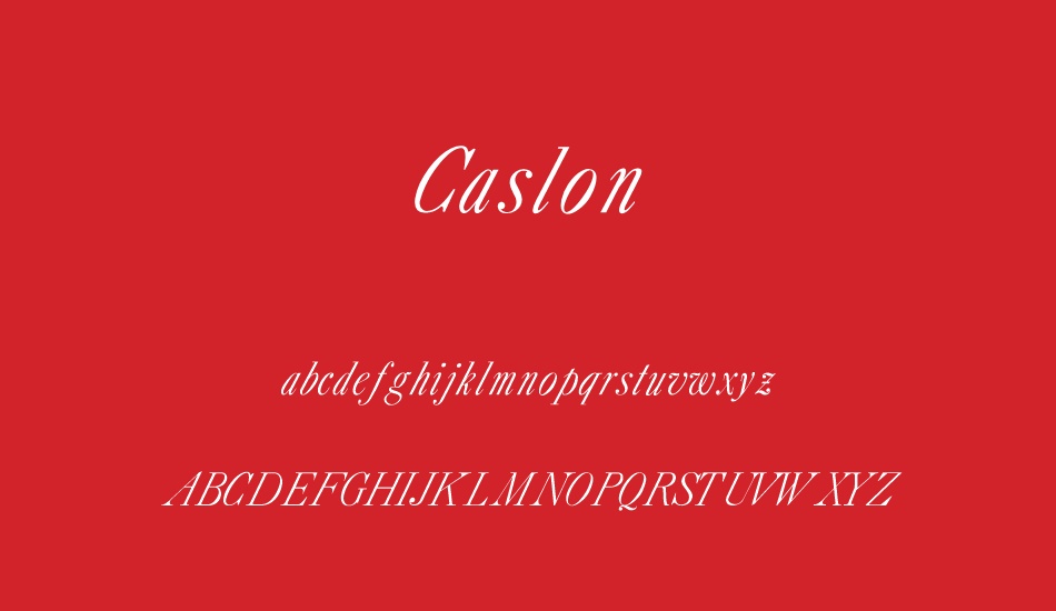 caslon font