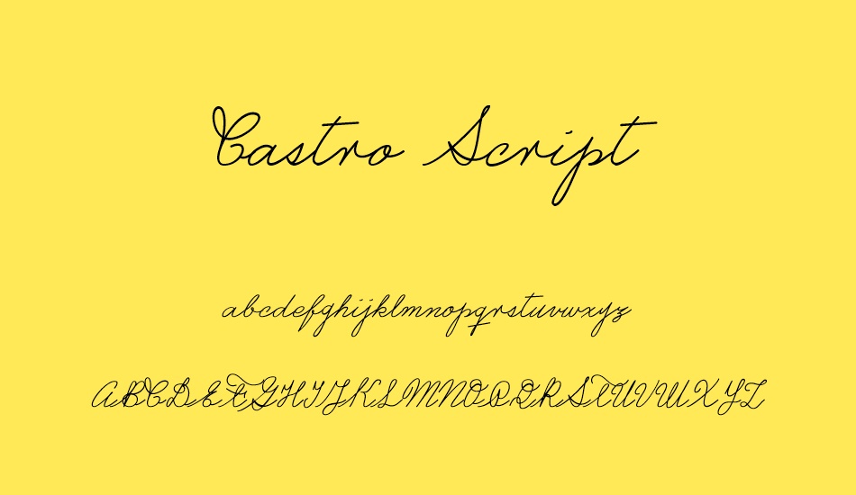 castro-script-personal-use-only font