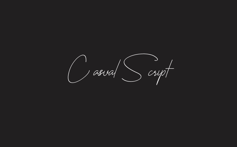 Casual Script font big