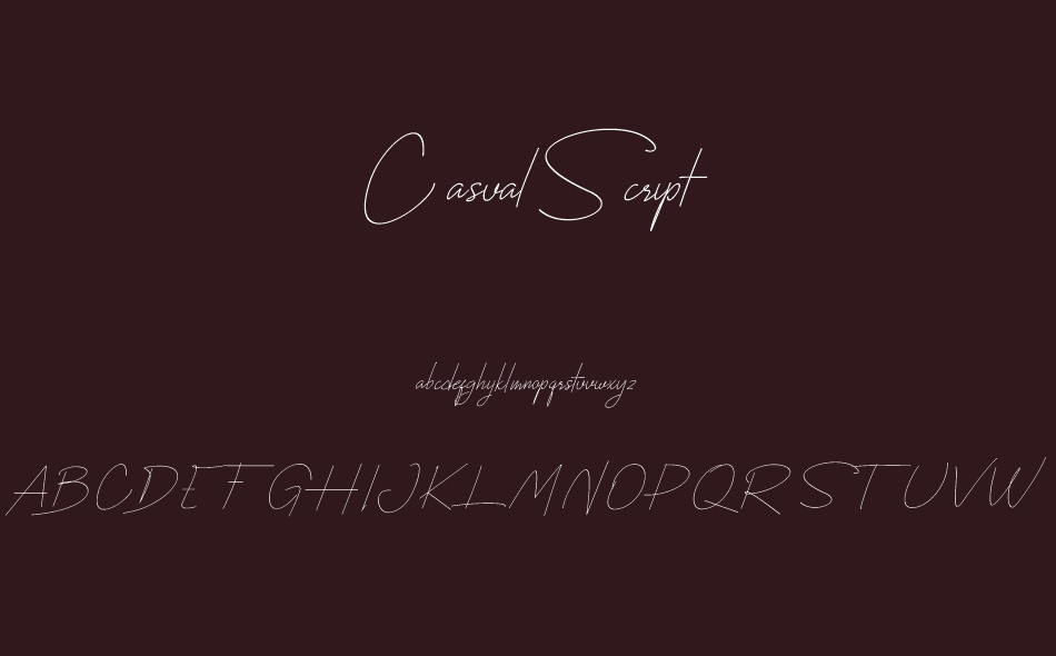 Casual Script font