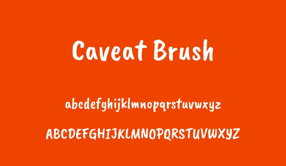 caveat-brush font