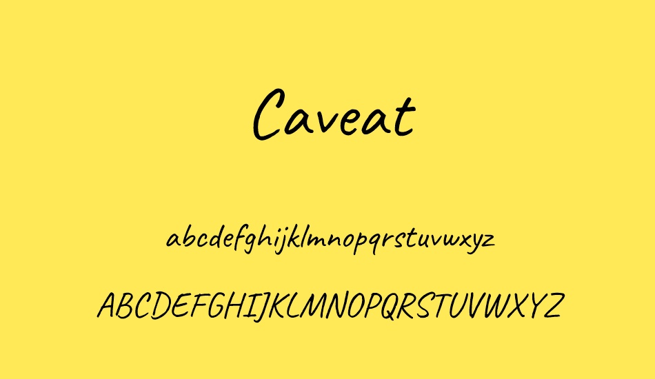 caveat font