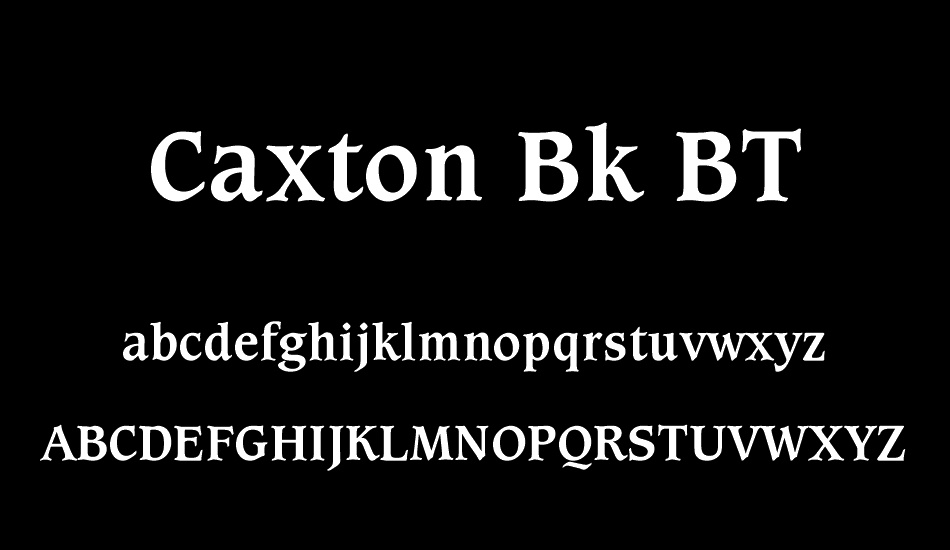 caxton-bk-bt font