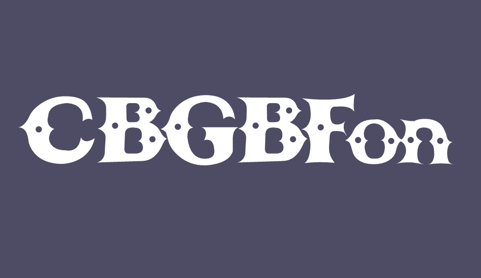 cbgbfont font big