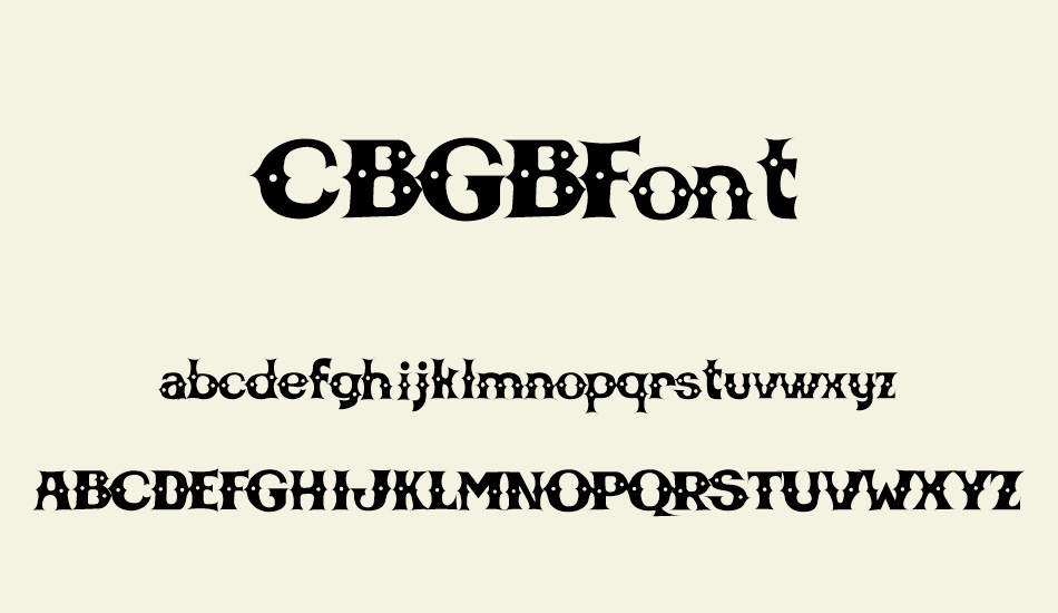 cbgbfont font