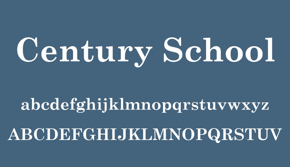 century-schoolbook font