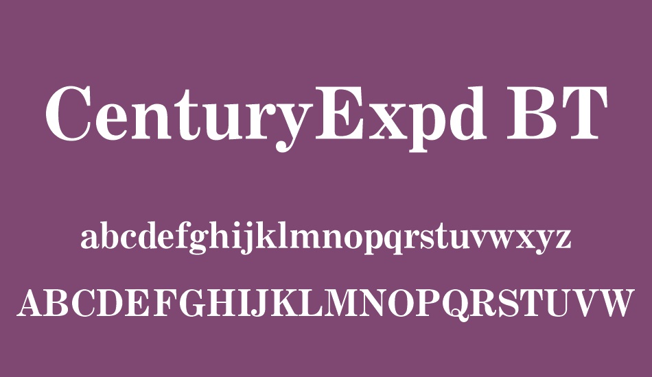 centuryexpd-bt font