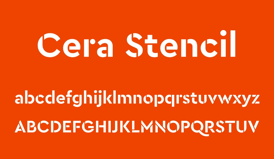 cera-stencil font