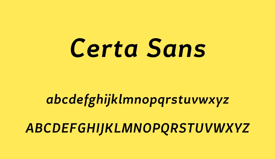 certa-sans font